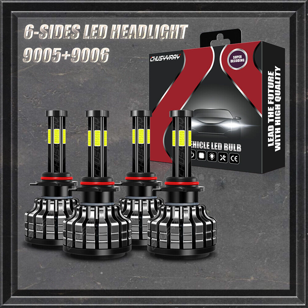 For Chevy Suburban Tahoe 2001-2005 2006 9005 9006 LED Headlight Bulb Kit 