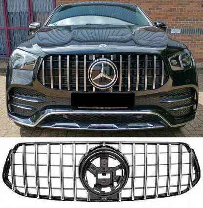 ✨MERCEDES GLE W167 C167 AMG CALANDRE GRILLE NOIR -CHROME PANAMERICANA 2019-2022✨