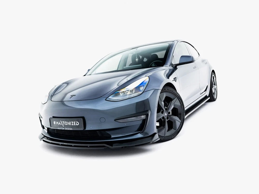 💕Splitter adatto  per    Tesla Model 3  nero  lucido 💕