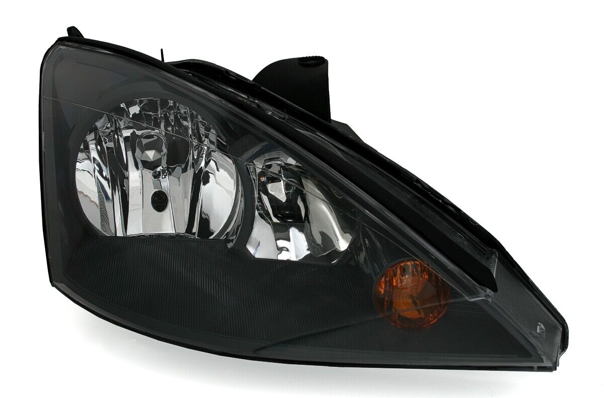 Left + Right Black Headlight Set for Ford Focus 1 2001-2004 MK1 