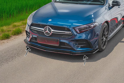 🔥Sdoppiatore Anteriore V1 in ABS Nero Lucido per Mercedes A35 AMG W177🔥