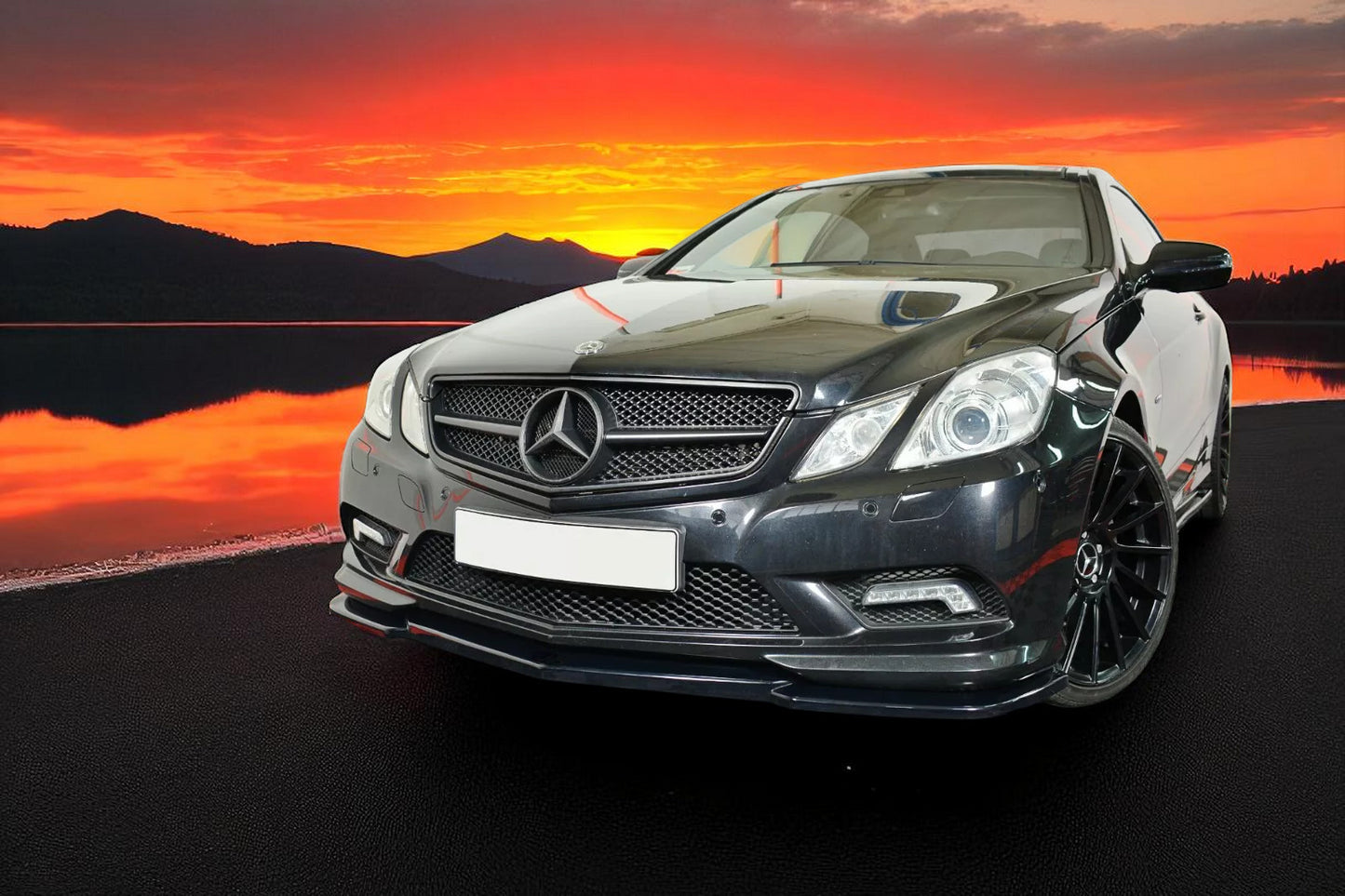 🔥Splitter Anteriore Nero Lucido in ABS per Mercedes Classe E Coupé W207 AMG🔥
