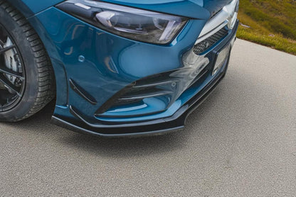 🔥Splitter Anteriore V2 in ABS Nero Lucido per Mercedes A35 AMG W177🔥