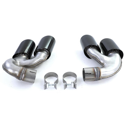 Performance Black Double Pipe Exhaust Tips Suitable for BMW X5 G05 X6 G06 X7 G07 40i
