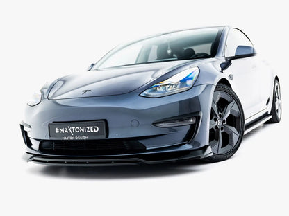 💕Splitter adatto  per    Tesla Model 3  nero  lucido 💕
