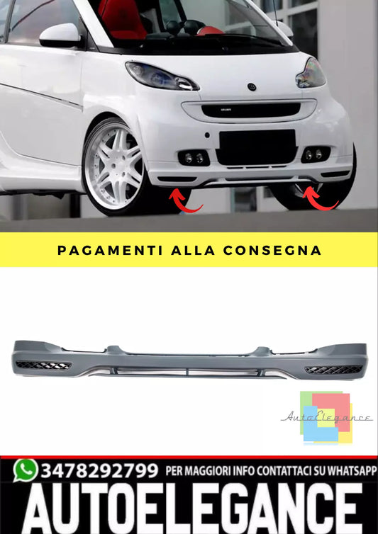 Spoiler anteriore adatto per Smart Fortwo (451) (2007-2014) Brabus Style
