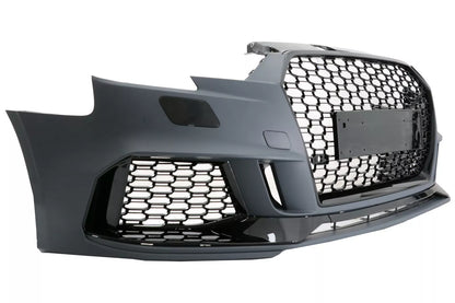 Paraurti per Audi A3 8V Facelift 16-19 Sedan Cabrio RS3 Look Nero brillante