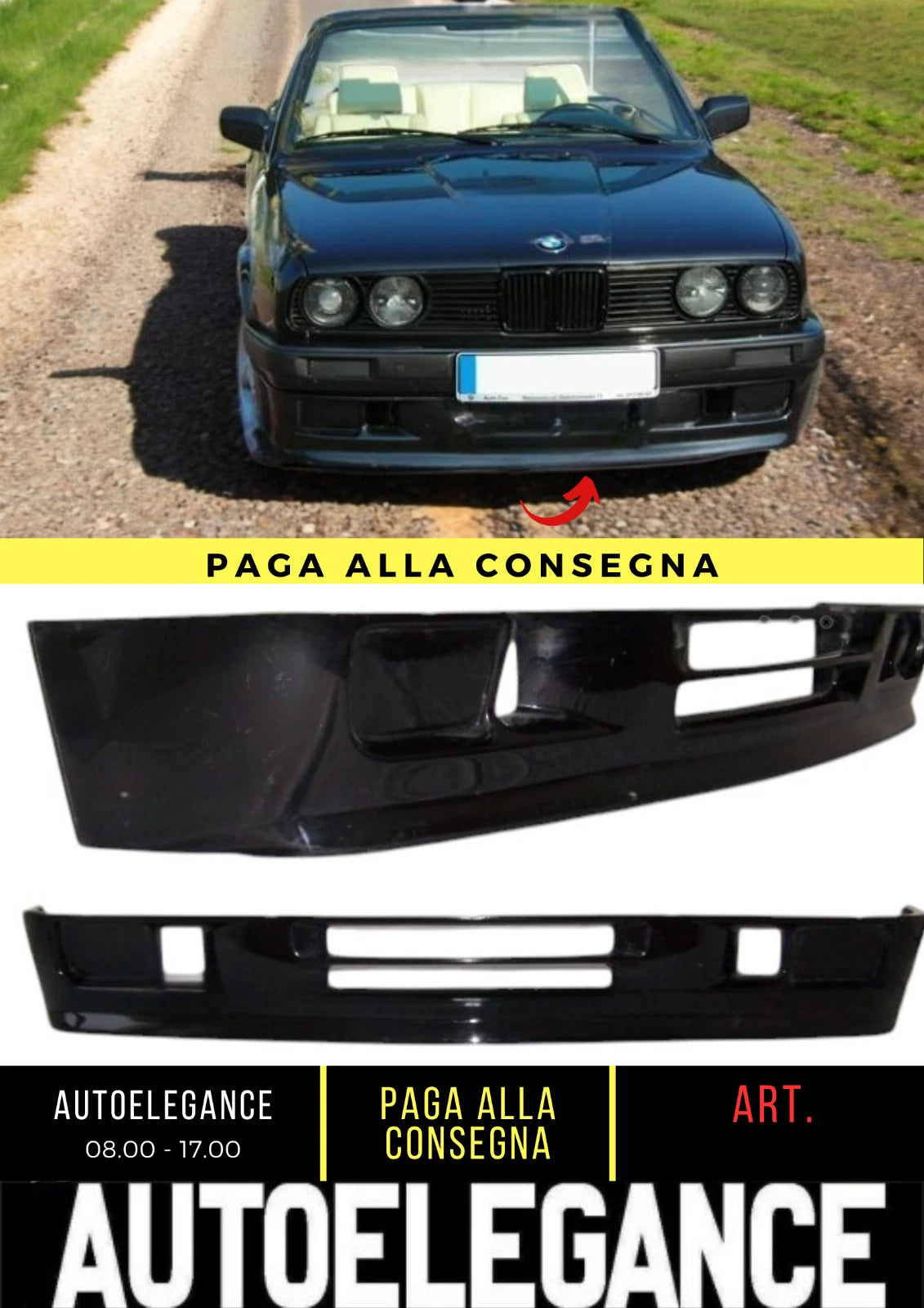 ✌️😎PARAURTI ANTERIORE ADATTO PER BMW SERIE 3 E30😎✌️