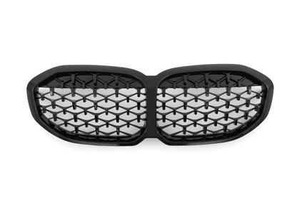 💙GRIGLIA DIAMANTE NERO LUCIDO PER BMW SERIE 1 F40 💙