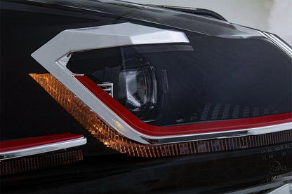 💕 Fari Anteriori Adatto per VW Golf 6 Look 7.5 GTI LED Dinamico LHD 💕