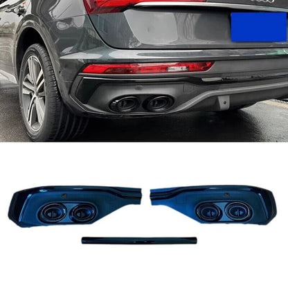 💎DIFFUSORE ADATTO PER AUDI Q5 SPORTBACK 2021-2022 LOOK SQ5 NERO LUCIDO💎