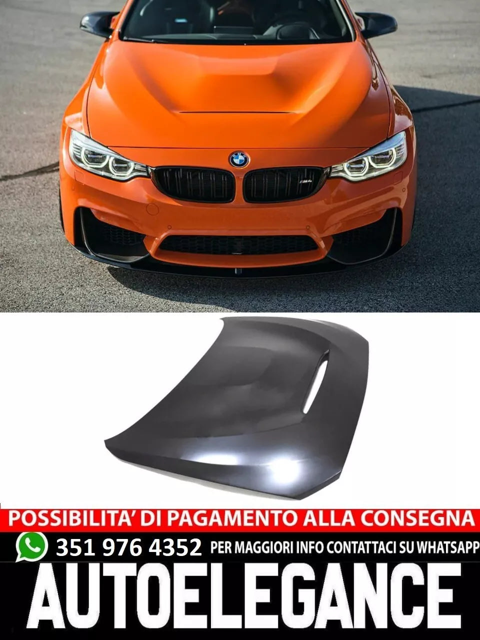 COFANO ANTERIORE ADATTO PER SERIE 3 F30 F31 SERIE 4 F32 F33 F36 LOOK GTS