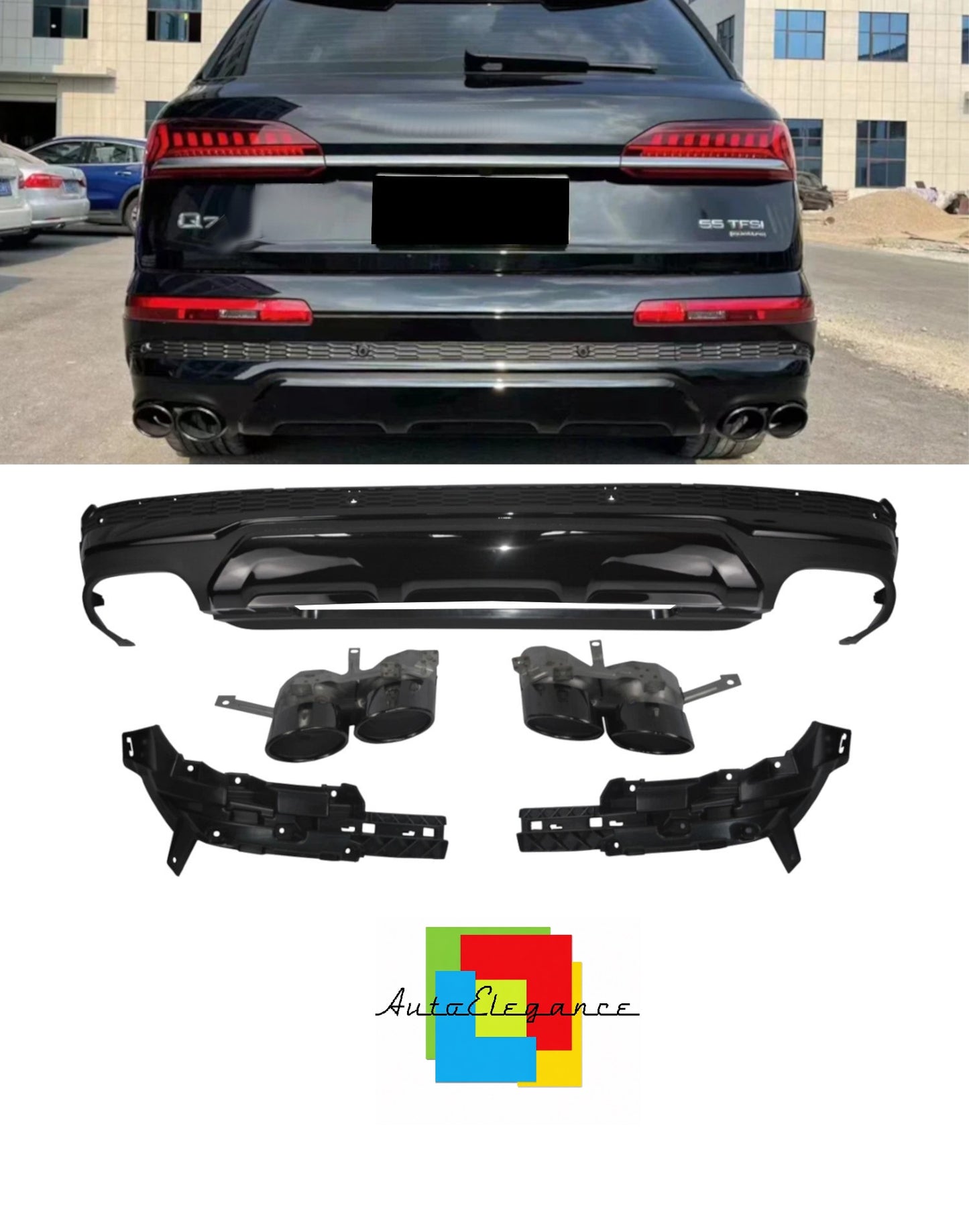 💕SPLITTER    AUDI Q7 4M S-LINE NERO  LUCIDO 💕