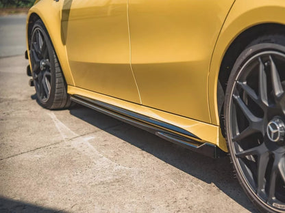 🔥 Sotto Minigonne Laterali in ABS Nero Lucido per Mercedes-AMG A45 S W177🔥