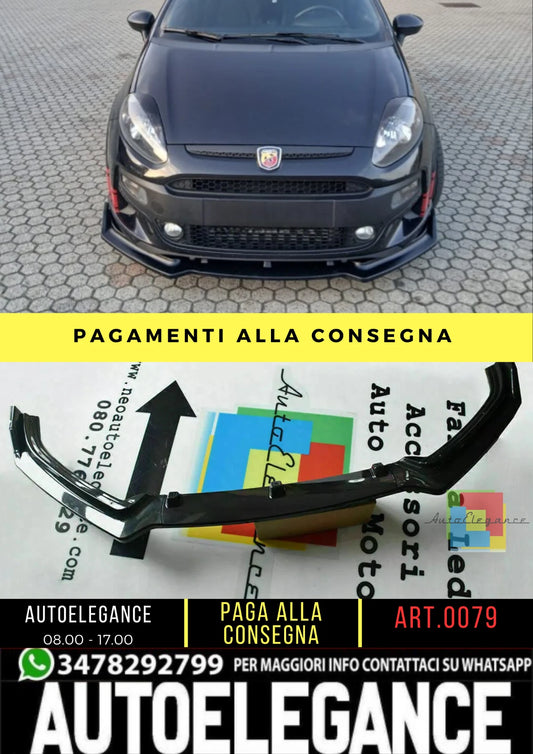 💕 SPLITTER SPOILER SOTTO PARAURTI ANTERIORE FIAT GRANDE PUNTO/ PUNTO EVO ABS 💕