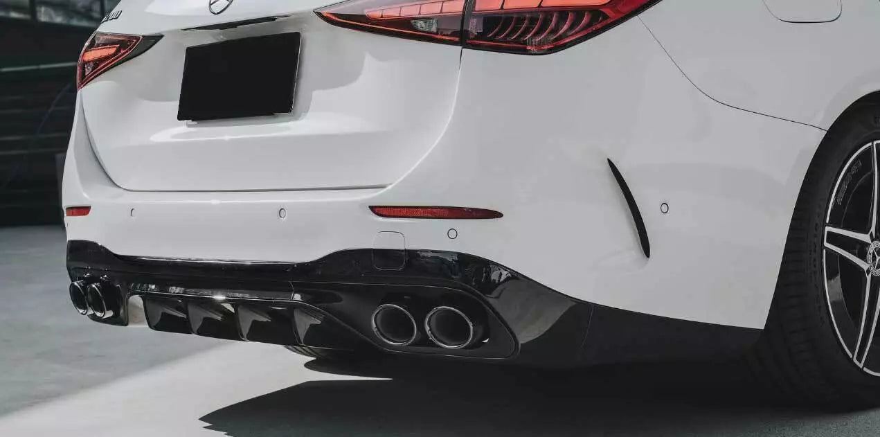 Diffusore + terminali di scarico (NERO) ADATTO PER MERCEDES W206