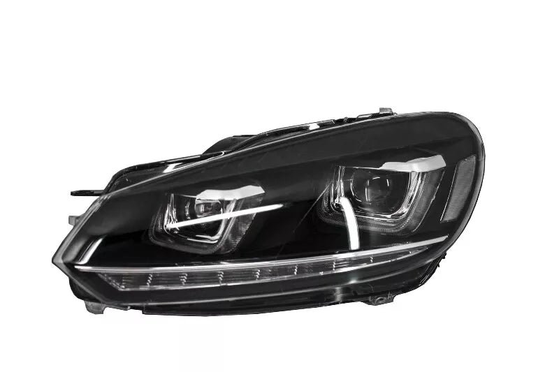 ⭐Fari per VW Golf 6 VI 08-13 3D DRL U-Golf 7 Look LED Flowing Turning Luce Diur⭐