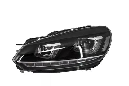 ⭐Fari per VW Golf 6 VI 08-13 3D DRL U-Golf 7 Look LED Flowing Turning Luce Diur⭐