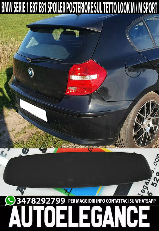 0174 BMW SERIE 1 E87 E81 2004-2011 SPOILER POSTERIORE ALETTONE SUL TETTO LOOK M