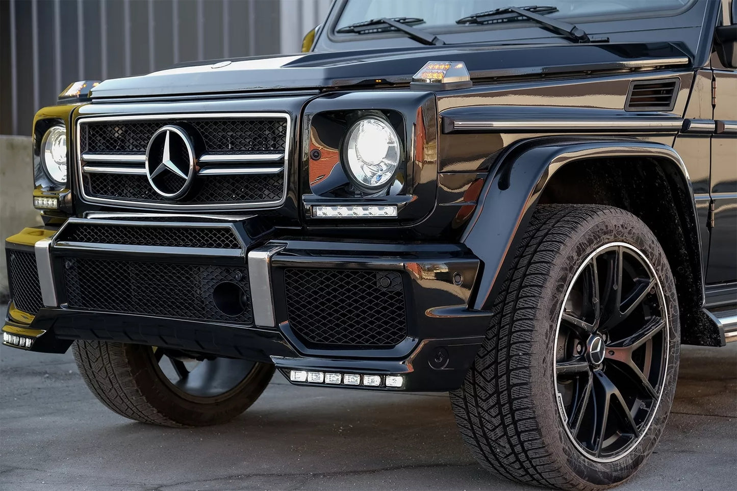 ⭐Estensione DRL LED spoiler paraurti anteriore per Mercedes G W463 89-17⭐