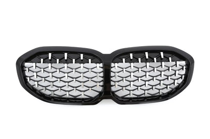 🌻GRIGLIA DEL RADIATORE DIAMANTATA CROMATA NERA ADATTO PER BMW SERIE 1 F40🌻