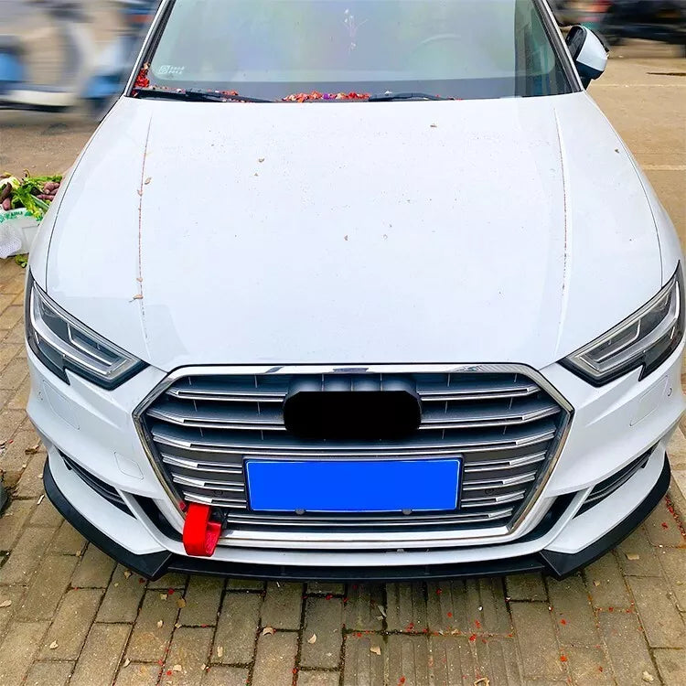 Kit splitter nero lucido adatto per Audi A3 S3 S Line 8V Gloss 17-20