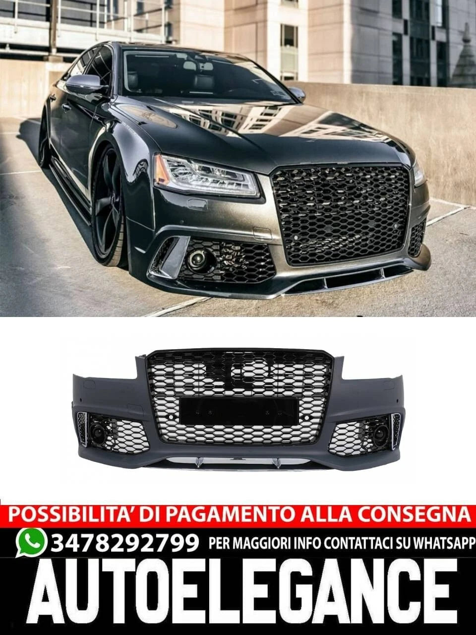 Adatto per Audi A8 D4 Facelift D4.5 (2014-2017) Rs Design