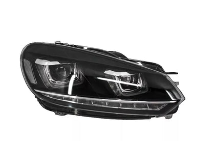 ⭐Fari per VW Golf 6 VI 08-13 3D DRL U-Golf 7 Look LED Flowing Turning Luce Diur⭐