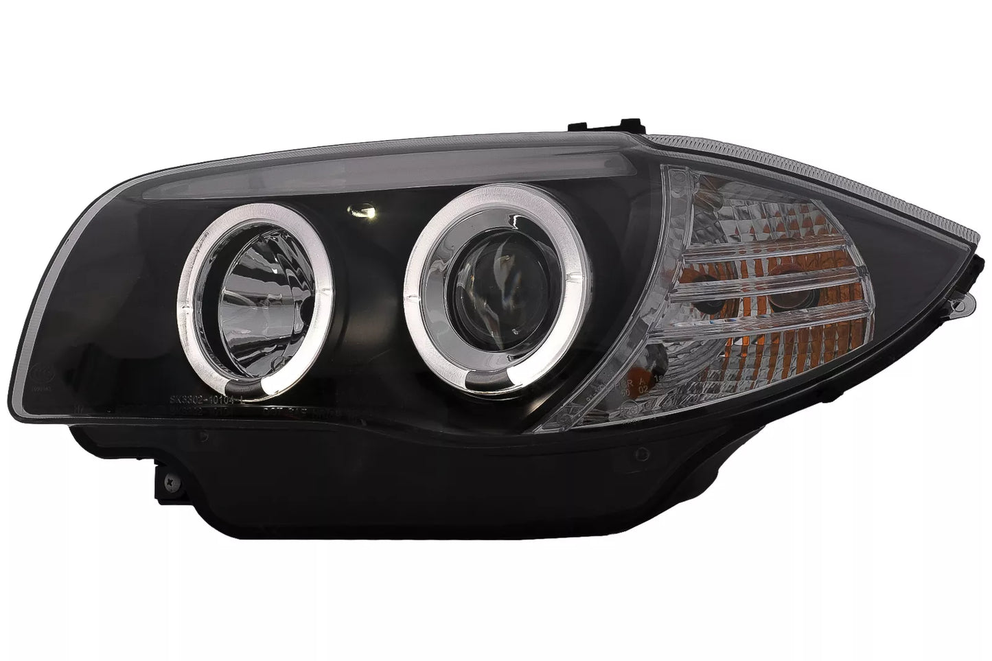 😎Angel Eyes Fari per BMW Serie 1 E81 E82 E87 E88 04-11 Nero😎