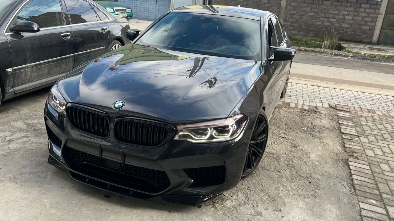 SPLITTER ADATTO PER BMW SERIE 5 F90 M5 (G30 G31) 2017-2020 LOOK NERO LUCIDO