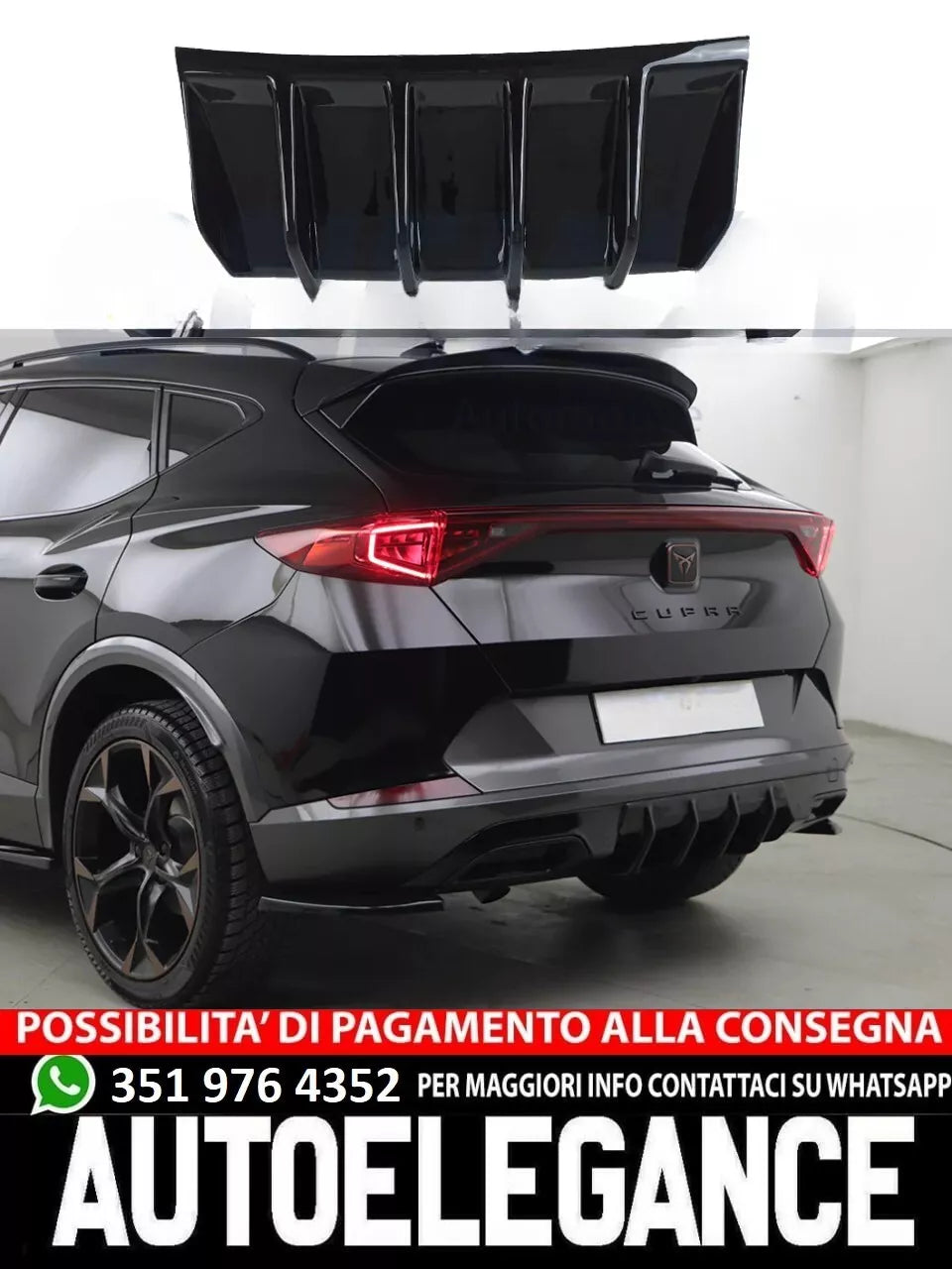 1342 Diffusore adatto per CUPRA Formentor 2020+ Rear Valance