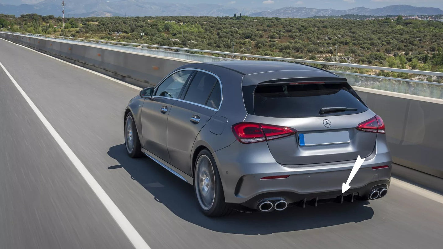 😍Diffusore per Mercedes A W177 Hatchback 2018+  Cromo Scarico😍