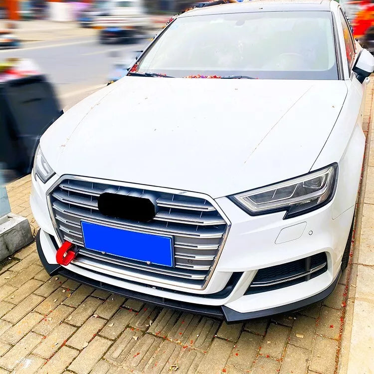 Kit splitter nero lucido adatto per Audi A3 S3 S Line 8V Gloss 17-20