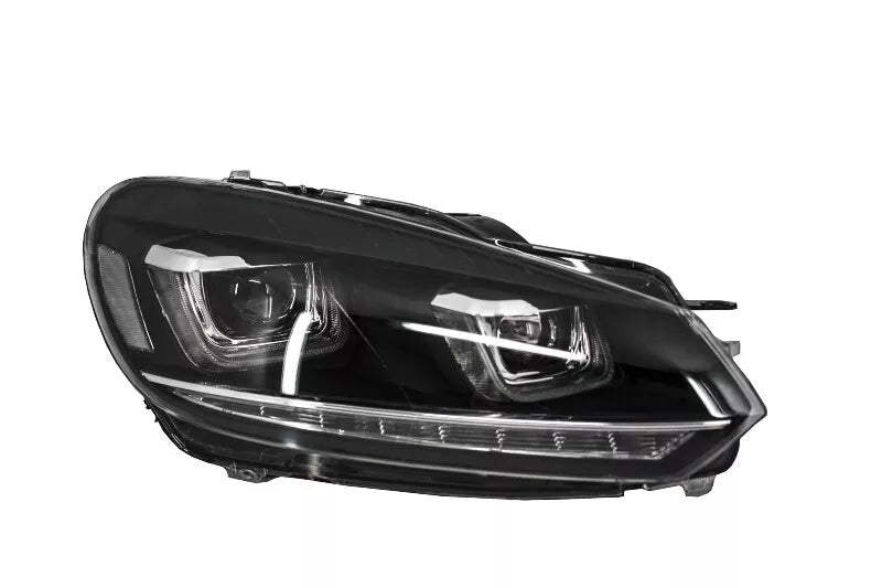 ⭐Fari per VW Golf 6 VI 08-13 3D DRL U-Golf 7 Look LED Flowing Turning Luce Diur⭐