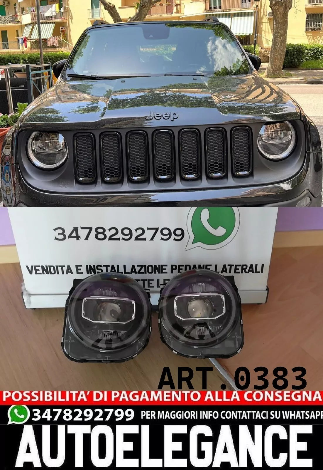 Luci anteriori adatte per Jeep Renegade 2014-2021 Full LED