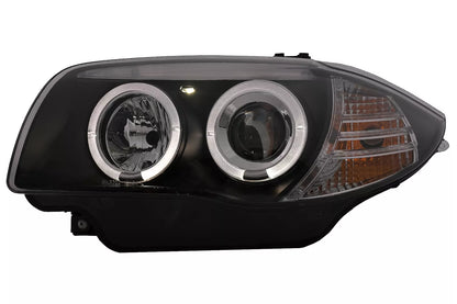 😎Angel Eyes Fari per BMW Serie 1 E81 E82 E87 E88 04-11 Nero😎