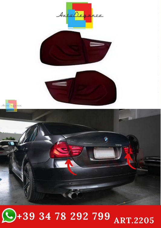 🔥ART.2205 FARI POSTERIORI LED FUME PER BMW SERIE 3 E90 BERLINA 2009-2012🔥