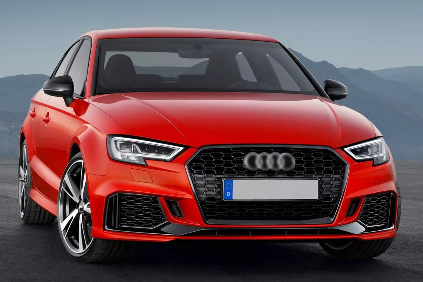 Paraurti per Audi A3 8V Facelift 16-19 Sedan Cabrio RS3 Look Nero brillante