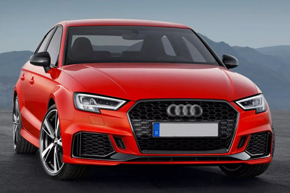 Paraurti per Audi A3 8V Facelift 16-19 Sedan Cabrio RS3 Look Nero brillante