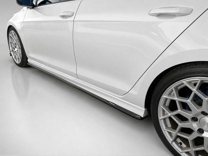 👉Minigonne Laterali Estensioni adatto per VW Golf MK7 R / R-Line Nero Lucido👈