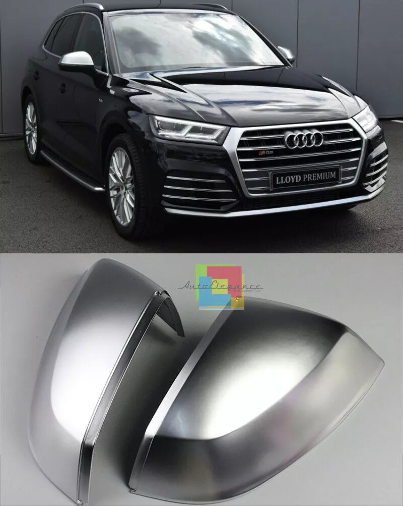 COPERTURE SATINATE SPECCHI CALOTTE SPECCHIETTI SLINE PER AUDI Q5 FY 2016+