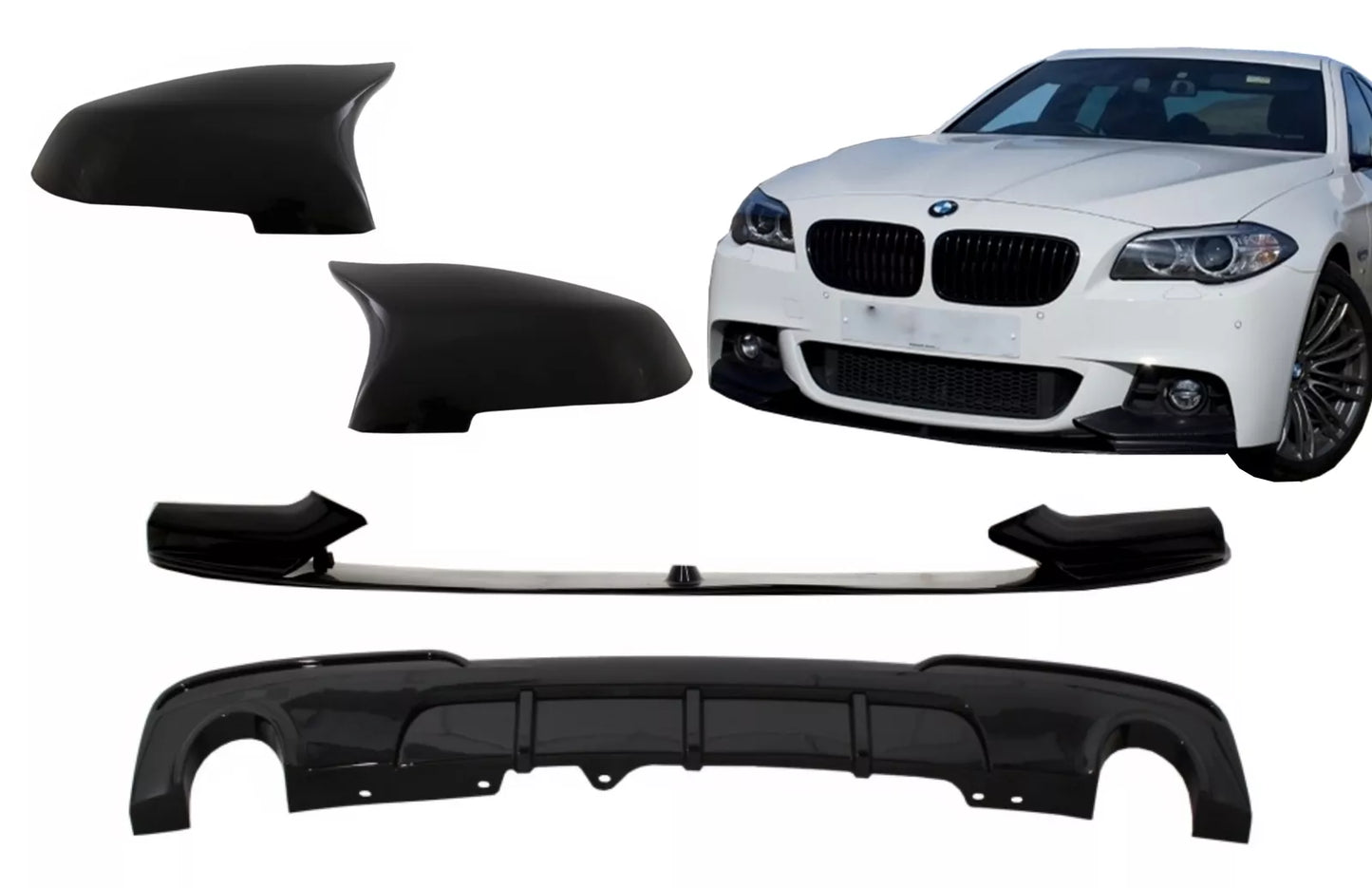 😍Spoiler Lip per BMW 5 F10 F11 15-17 M-Perform Coperture Specchi Diffusore😍