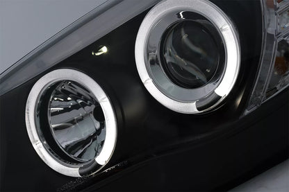 😎Angel Eyes Fari per BMW Serie 1 E81 E82 E87 E88 04-11 Nero😎
