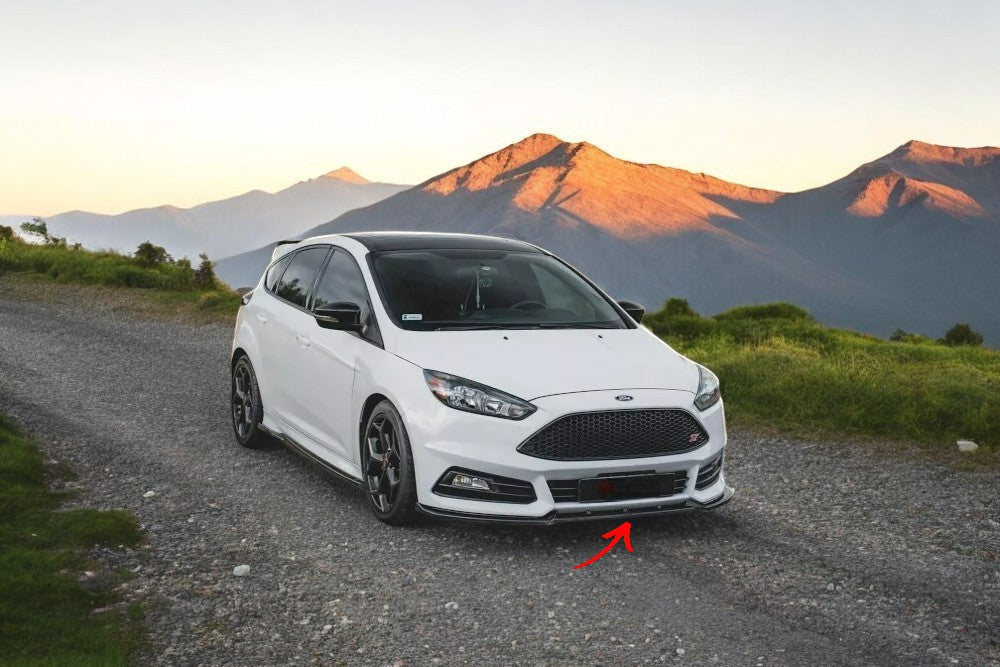 ✨SPLITTER Anteriore V4 design nero lucido per Ford Focus St Mk3 FL 2015-2018✨