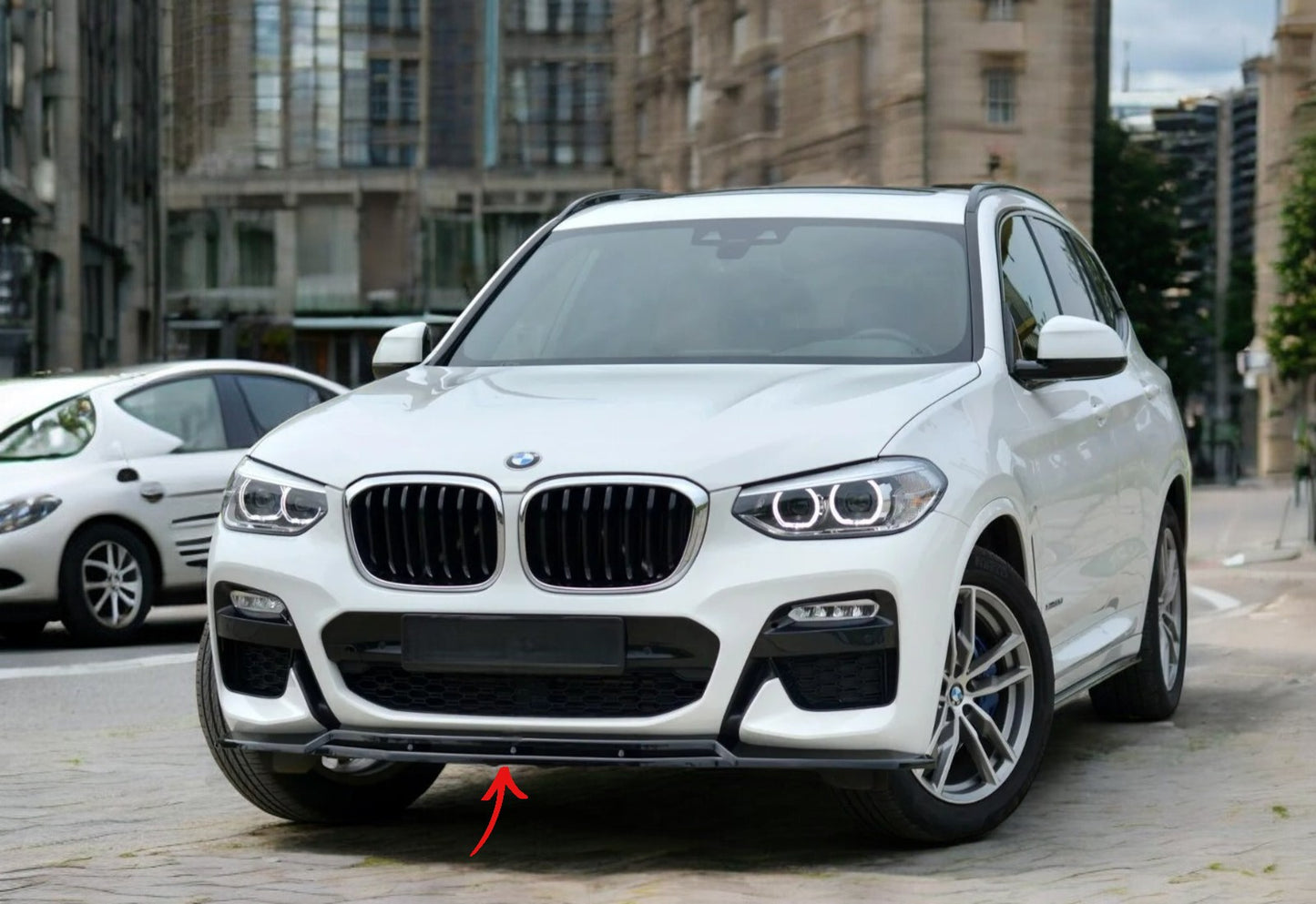 ✨Splitter anteriore V1 design nero lucido ABS per BMW X3 G01   2018 +✨