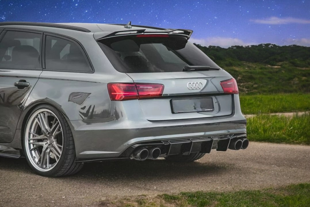 ✨DIFFUSORE nero lucido PER Audi S6 A6 S-Line C7 2015-2018✨