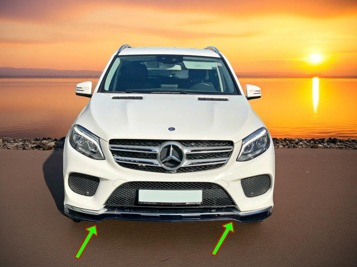 🔥Splitter Anteriore V1 in ABS Nero Lucido per Mercedes GLE W166 AMG-Line🔥