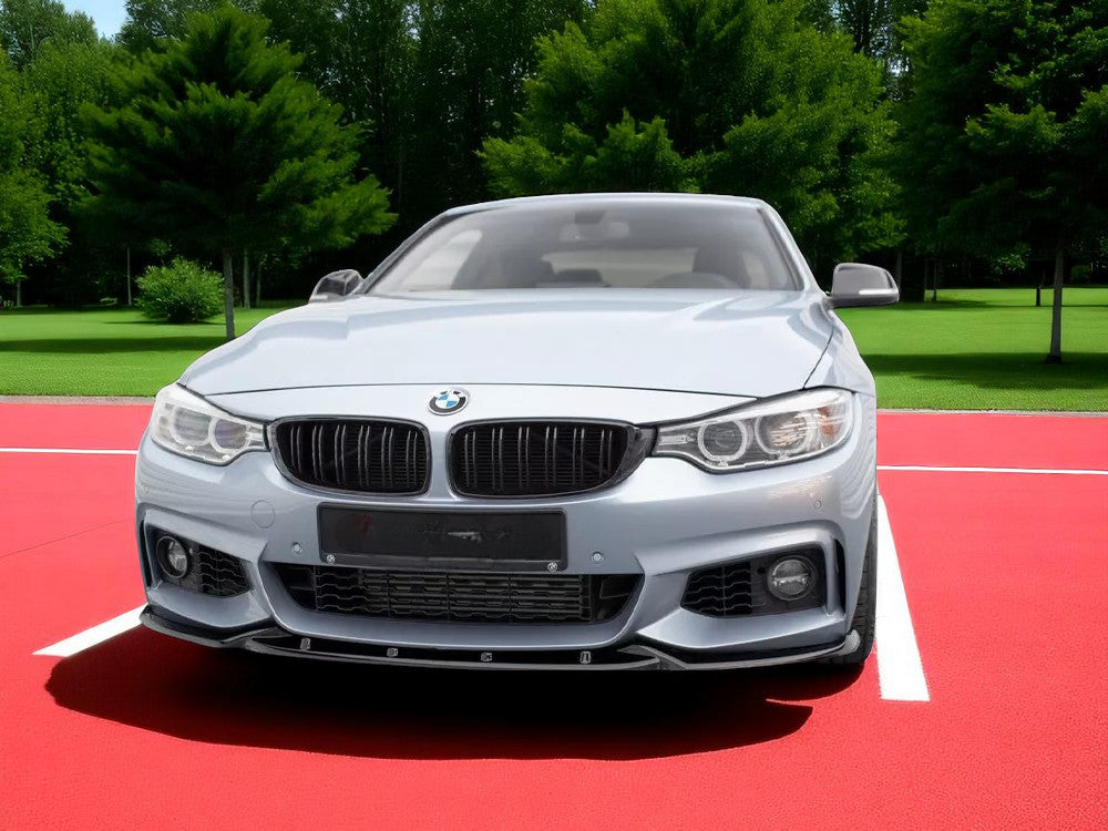 ✨Splitter Anteriore V3 in ABS Nero Lucido per BMW Serie 4 Coupé F32 con M-Pack ✨
