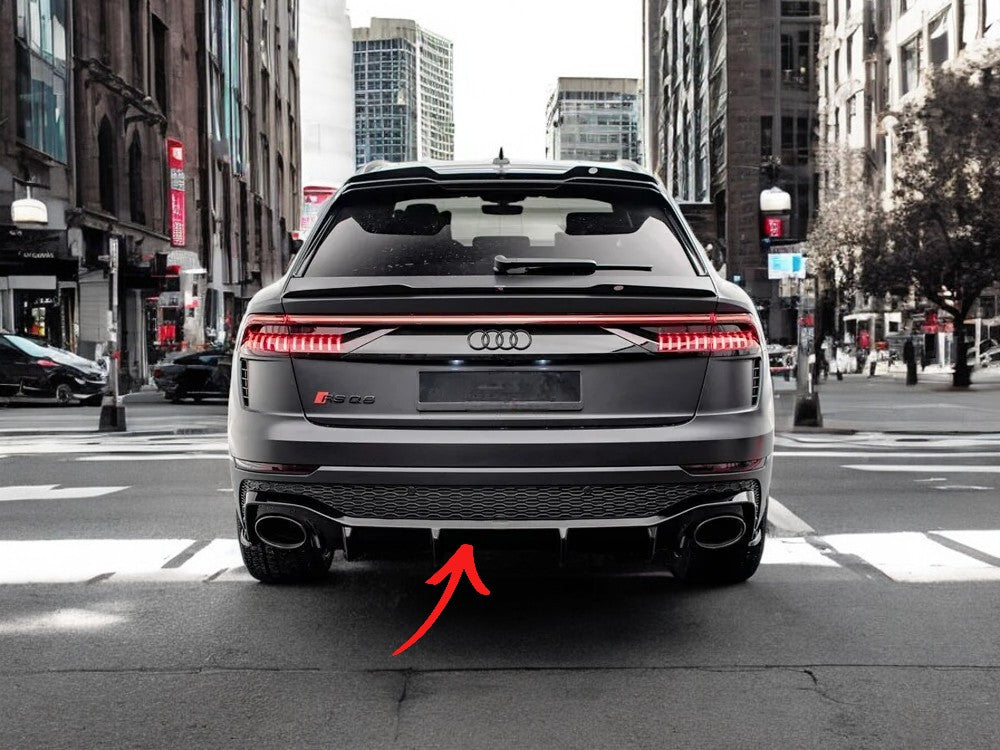 ✨DIFFUSORE nero lucido ABS posteriore per Audi RSQ8 MK1 2019+✨