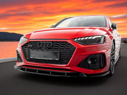 ✨Sdoppiatore Anteriore V2 in ABS Nero Lucido per Audi RS4 B9 Facelift✨